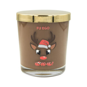 Ho..Ho..Ho.. - Αρωματικό κερί σόγιας σε μόκα γυάλινο δοχείo με οικολογικό βαμβακερό φυτίλι